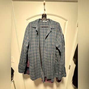 Uniqlo U Lightweight Flannel Plaid Shirt Size M